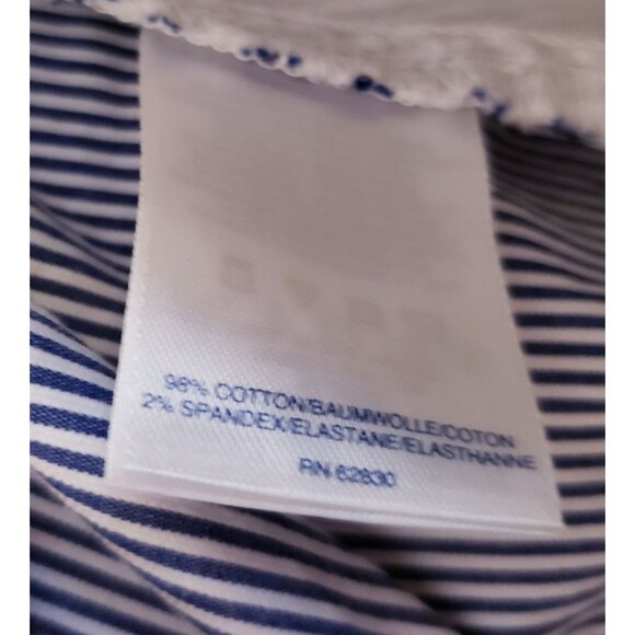 Lands End Blue White Striped Cotton Blend Casual Pants Size 26 WP - Picture 9 of 16